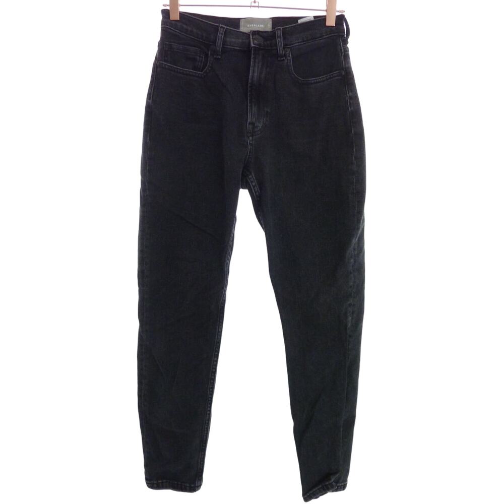 Everlane Womens 27 Ankle High Rise Black Denim Jeans Cotton Minimalist